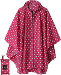SaphiRose Unisex Rain Poncho Raincoat Hooded by SaphiRose