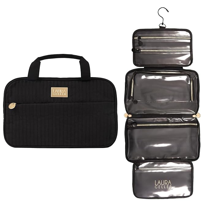 LAURA GELLER NEW YORK Quilted Folding Travel Makeup Bag - Image 2