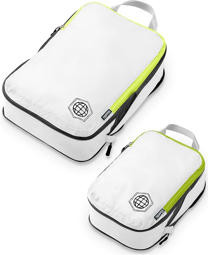Compression Packing Cubes Set for Travel by TRIPPEDTravelGear