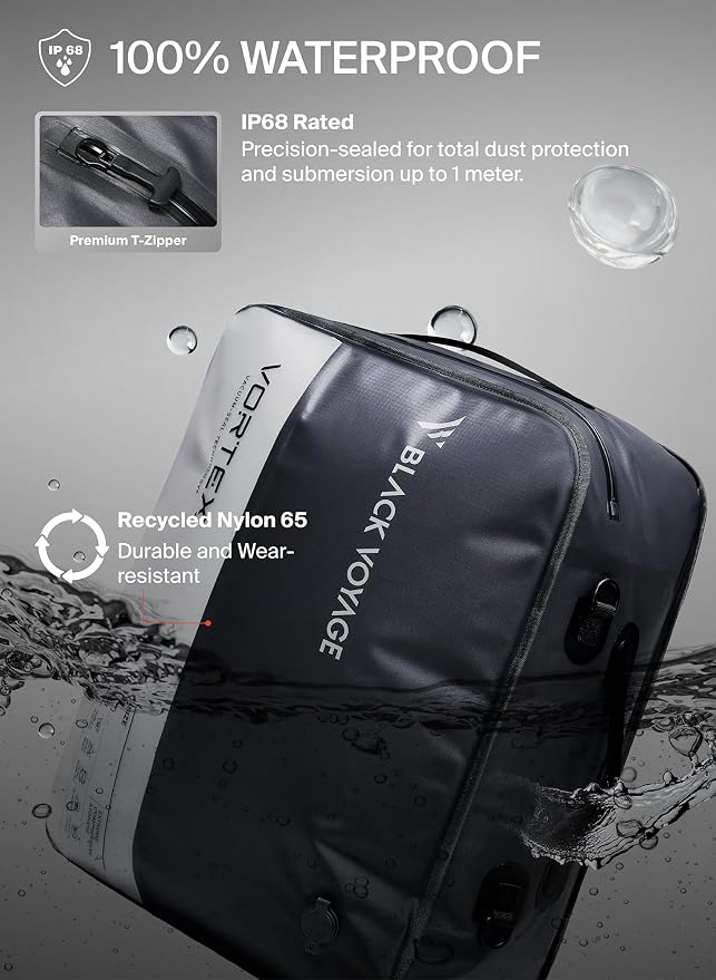 Black Voyage Reusable Vacuum Compression Travel Bag - Image 2