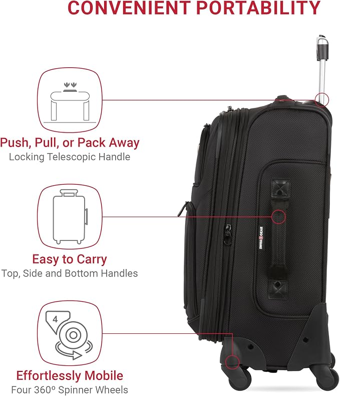 SwissGear Sion Softside Expandable Luggage, 2-Piece Set - Image 4