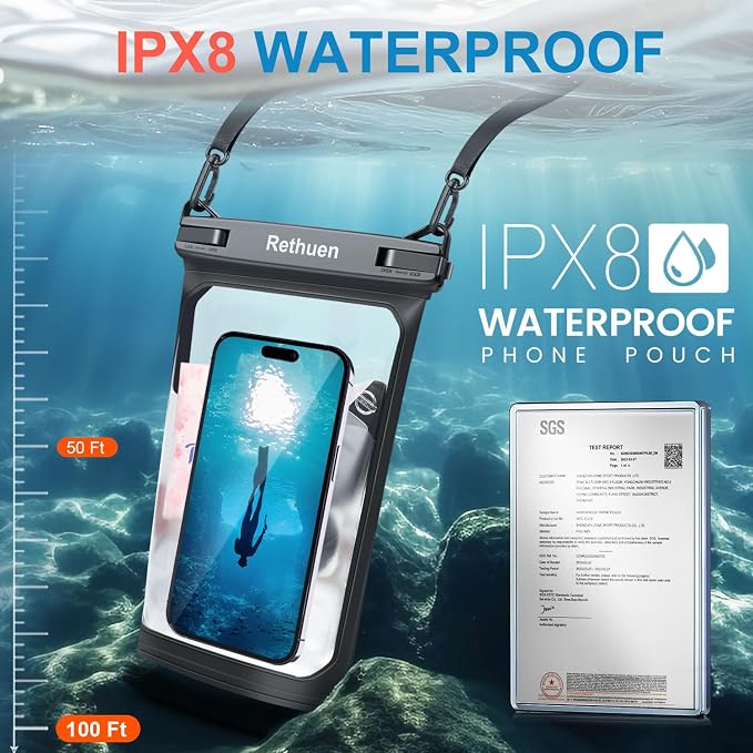 Large Waterproof Phone Pouch, Cell Phone Dry Bag - Image 4