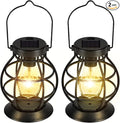 2 Pack Solar Lanterns Outdoor Hanging Lantern Lights, Metal Decor Lantern by MAGGIFT