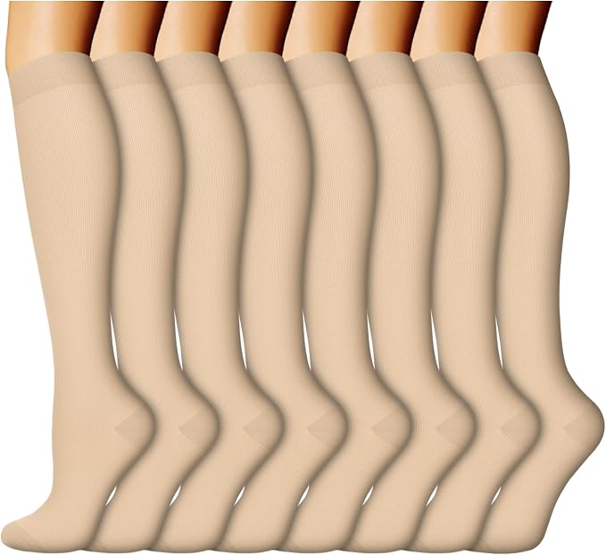 ACTINPUT 8 Pairs Compression Socks by ACTINPUT