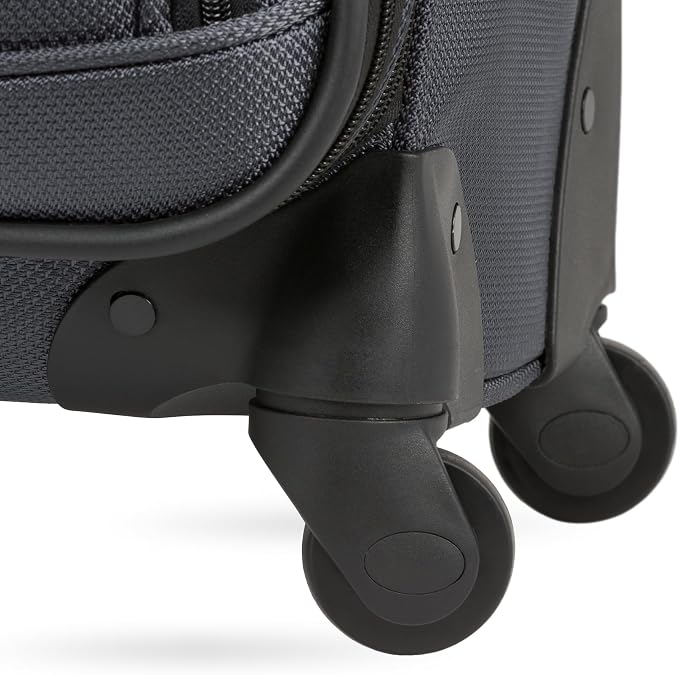 SwissGear Sion Softside Expandable Luggage, Dark Grey, Checked-Medium 25-Inch - Image 9