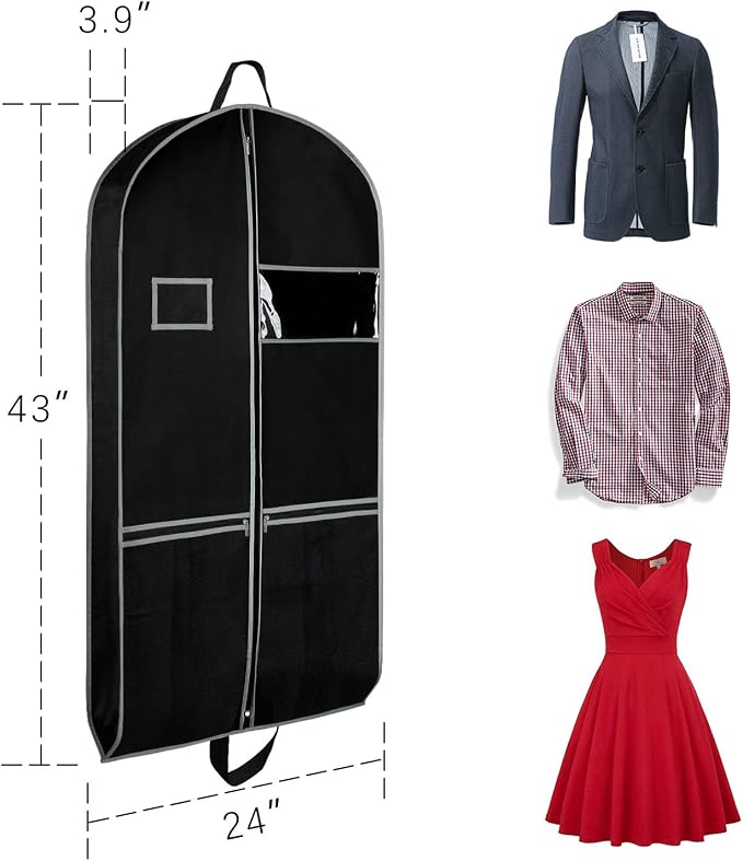 Zilink Garment Bags Suit Bag for Travel and Storage 43 inches Suit Cover - Image 2