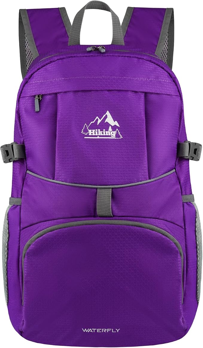 WATERFLY Hiking Foldable Daypack Backpack: 25L Ultra Lightweight Packable by Waterfly