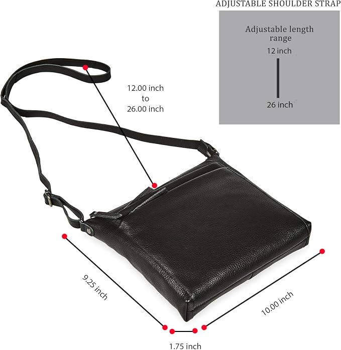 Small Soft Genuine Leather Crossbody Purse Women’s Sling Crossover Shoulder - Image 2