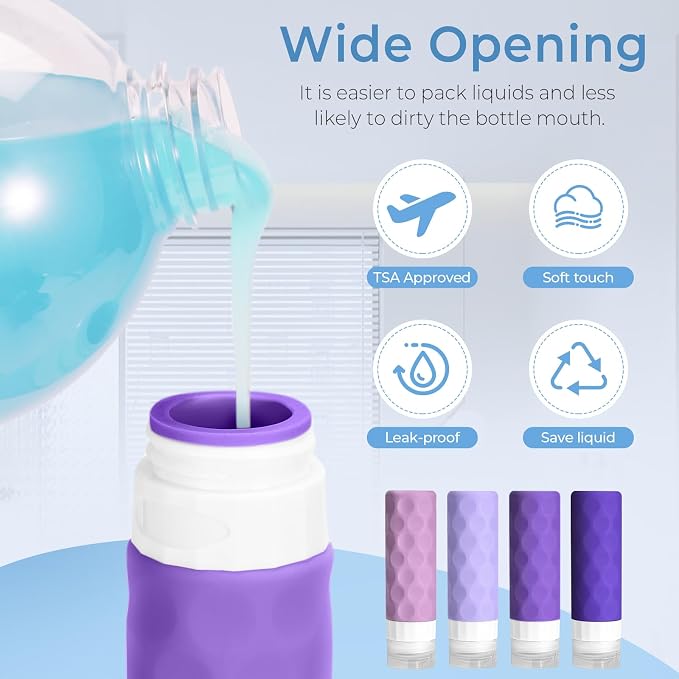 16pack Travel Bottles for Toiletries, TSA Approved Travel Size Containers Set - Image 4
