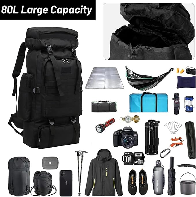 80L 2Pcs Hiking Backpack for Men - Image 6