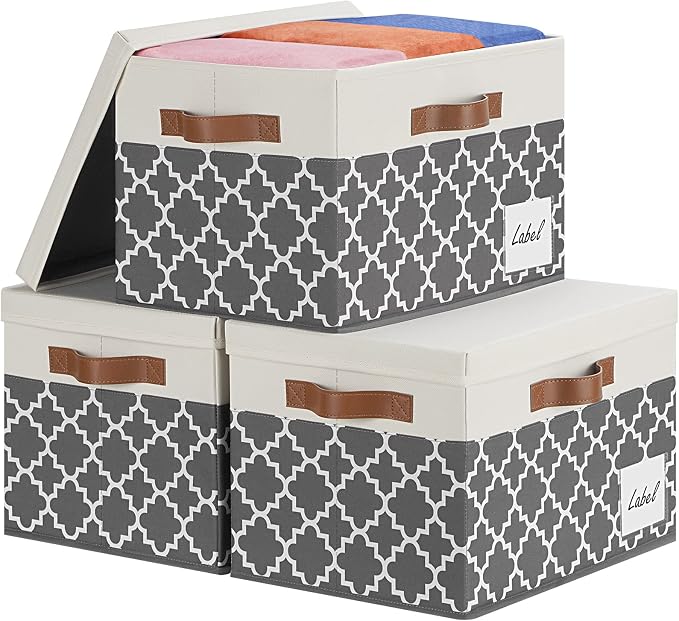 GhvyenntteS Large Fabric Storage Bins by GhvyenntteS