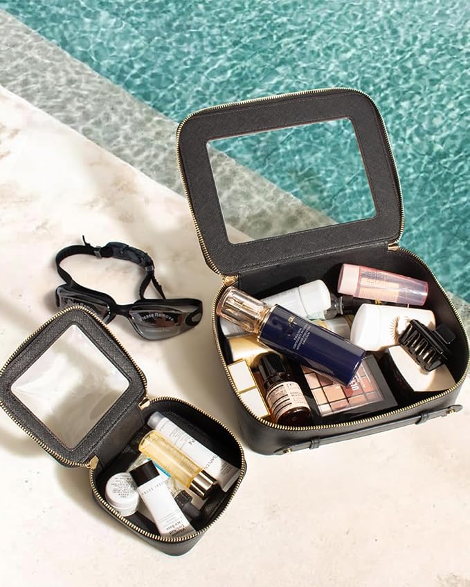 Clear Makeup Bag Small, TSA Approved Portable Toiletry Bag - Image 3