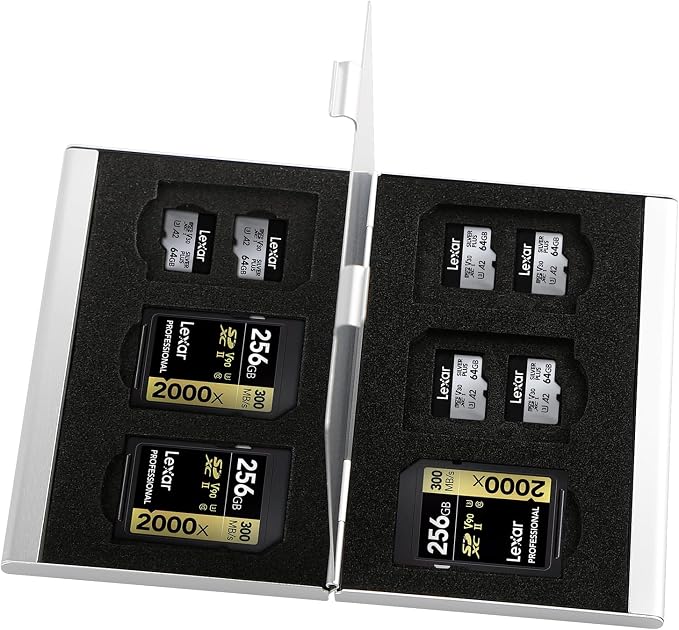 Aluminum SD Card Case, 18Slots Ultrathin SD Card Holder, Memory Card Storage by Unknown