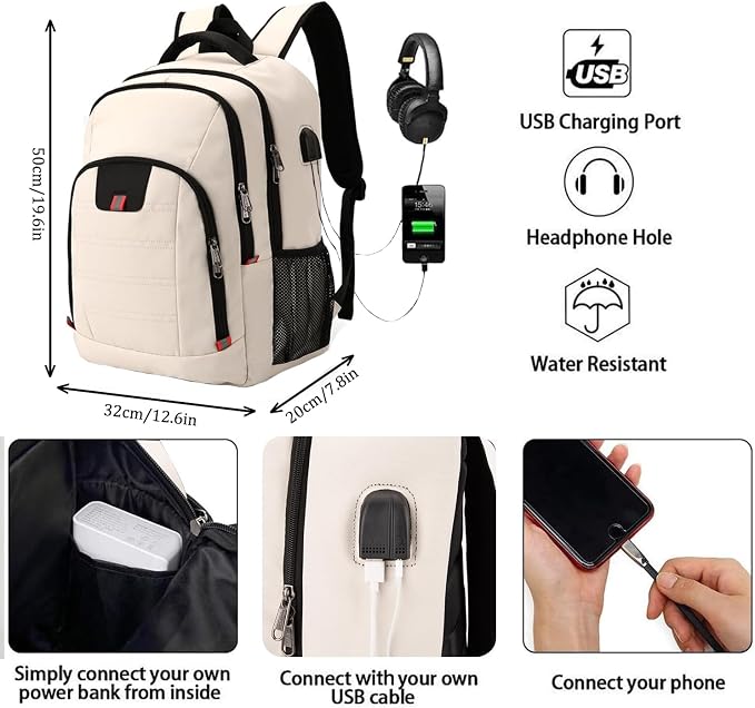 Laptop Backpack for Men, Large Anti-Theft Business Travel Backpack - Image 2