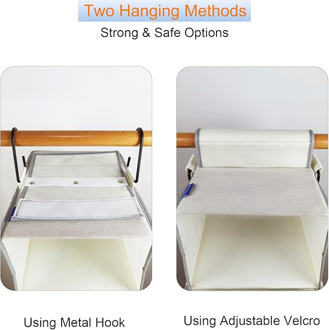 2 Pack Large-Sized Hanging Shoe Organizer 8-Shelf, Hanging Closet Organizer - Image 4