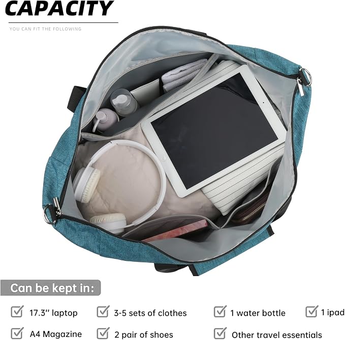 Travel Duffel Bag for Women Men, Sports Tote Gym Bag - Image 4