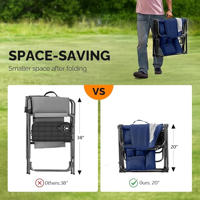 VINGLI Camping Chairs, Directors Chair, Camping Chair - Image 3