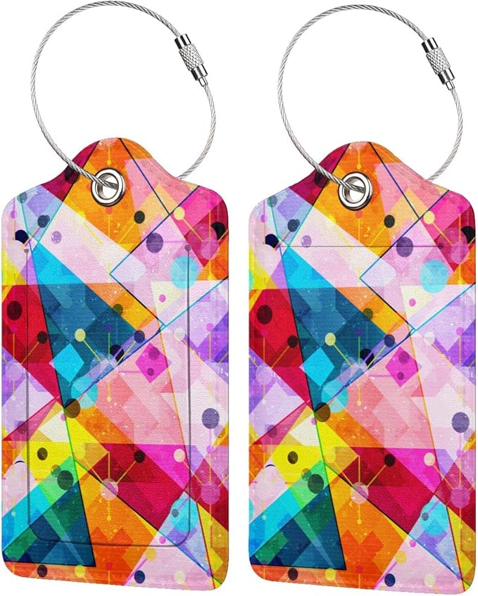 2-Pack PU Leather Luggage Tag by OUZPGAQ