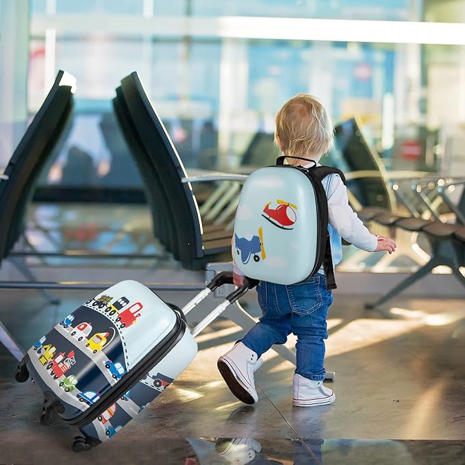 HONEY JOY Kids Luggage, Lightweight Toddler Girls Suitcase, Durable ABS - Image 2