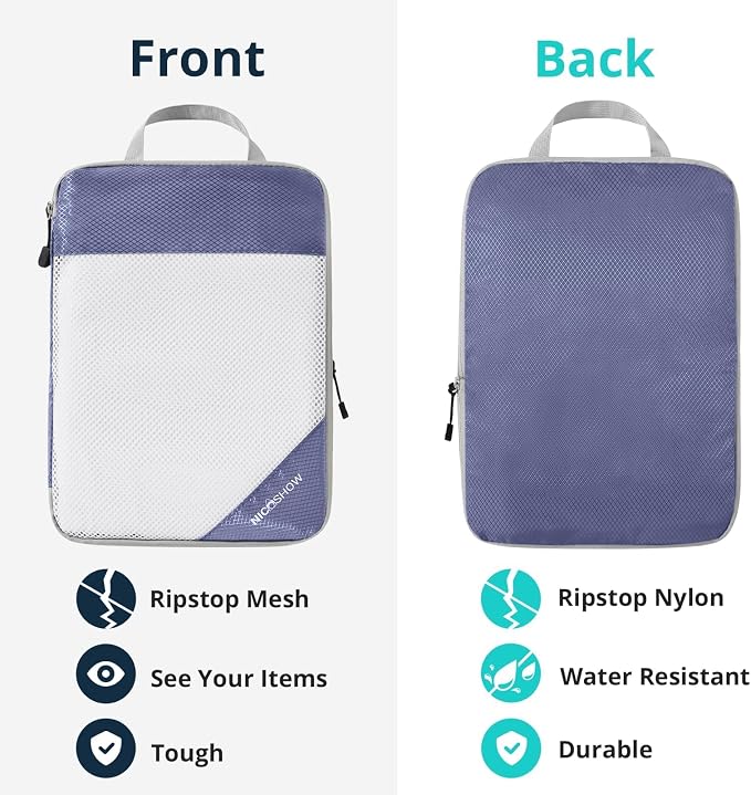 Compression Packing Cubes 6 Set, Compressible Space-Saving Packing Cubes - Image 5