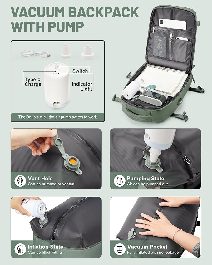 Vacuum Backpack Travel Laptop Backpacks - Image 3