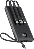 VEEKTOMX Portable Charger with Built-in Cables 10000mAh Power Bank by VEEKTOMX