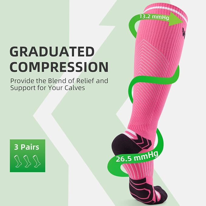 Compression Socks for Women Men 3 Pairs, Compression Stockings, Fragrance - Image 2