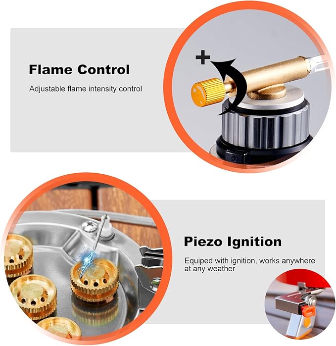 Odoland 9000W Portable Camping Stove Lightweight Camp Stove Collapsible - Image 3