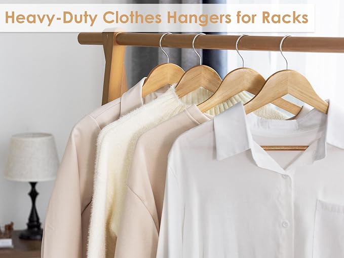 StorageWorks Wooden Hangers 20 Pack, Wood Coat Hanger - Image 8