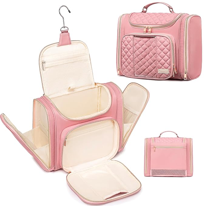 Travel Toiletry Bag for Women, Hanging Toiletry Bag, Bathroom Bag Portable by Unknown