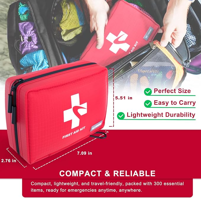 Compact First Aid Kit 300 PCS – Small Waterproof Emergency Medical Kit - Image 6