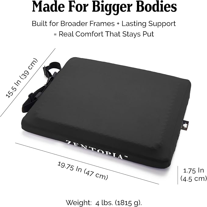 Gel and Memory Foam Seat Cushion – Office – Ergonomic Cushion Pad - Image 3
