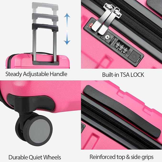 KROSER Hardside Expandable Carry On Luggage - Image 4