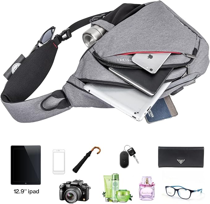 mixi Sling Bag Men Backpack Unisex One Shoulder Bag Hiking Travel Backpack - Image 3