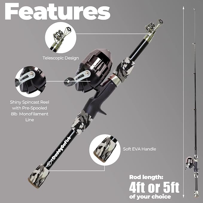 DaddyGoFish Kids Fishing Pole - Image 3