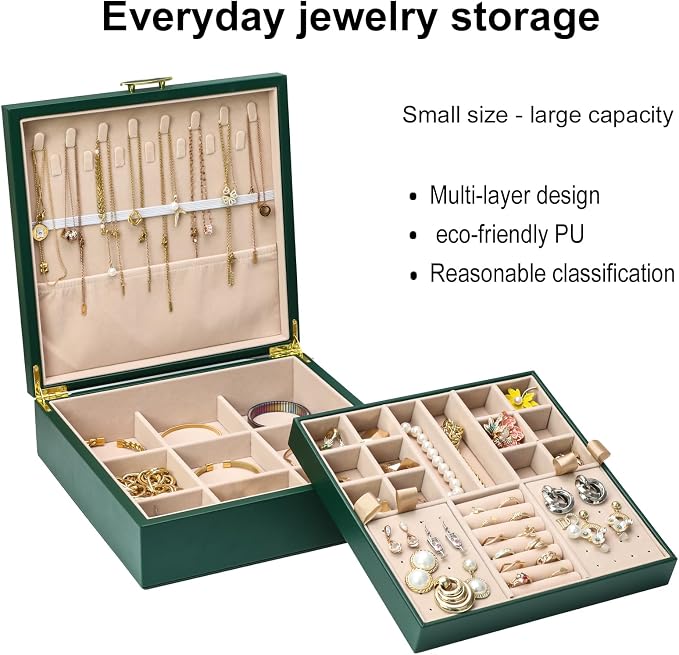 2-layer jewelry box，Jewelry Organizer - Image 3