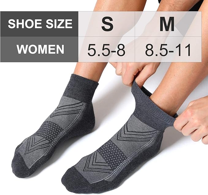 CS CELERSPORT 6 Pairs Women's Running Ankle Socks Athletic Sport Socks Cushioned - Image 2