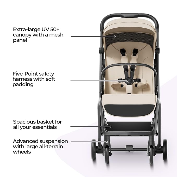 MAMA & BABY Packa Compact Travel Stroller – Lightweight, One-Hand Auto Folding - Image 5