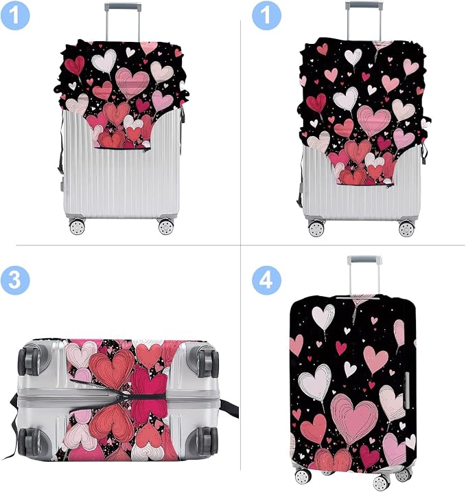 Luggage Cover Washable Suitcase Protector Anti-Scratch, Stretchable Fit - Image 4