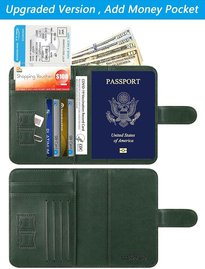 Passport Holder Cover Wallet RFID Blocking Leather Card Case Travel Accessories - Image 3