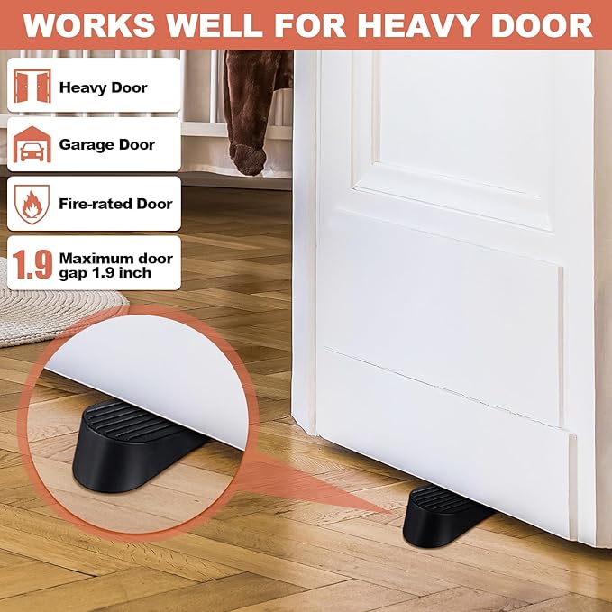 Frienda 8 Pack Large Door Stoppers Heavy Duty Rubber Stopper - Image 4