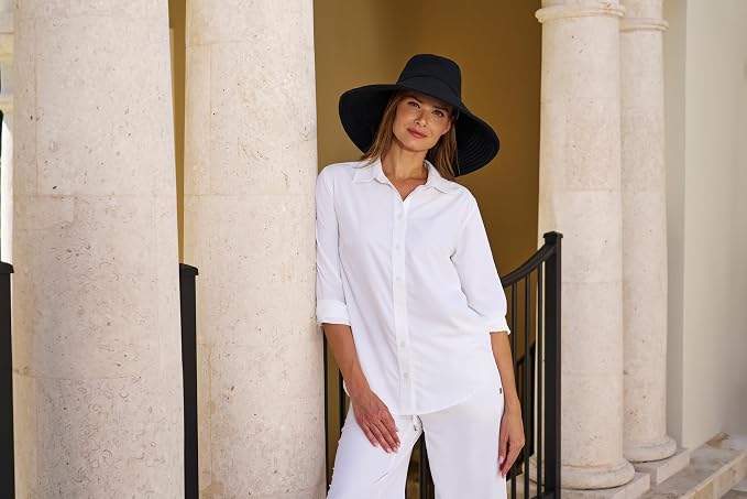 Coolibar UPF 50+ Women's Brittany Beach Hat - Image 2