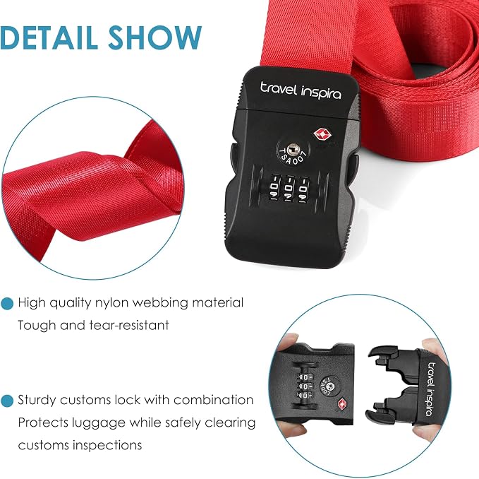 Travel Inspira Luggage Straps for Suitcases - Image 9
