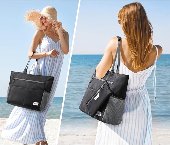 G4Free Beach Bag, Waterproof Sandproof Beach Tote Bag, Large Capacity Foldable - Image 3