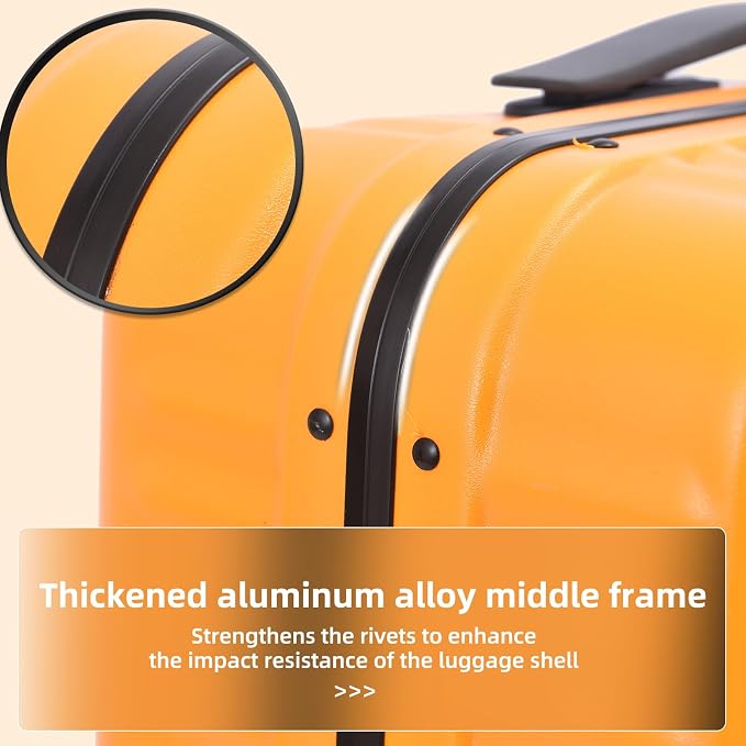 2 pieces 20/29 Aluminum Frame Carry On and Checked Luggage Set - Image 8