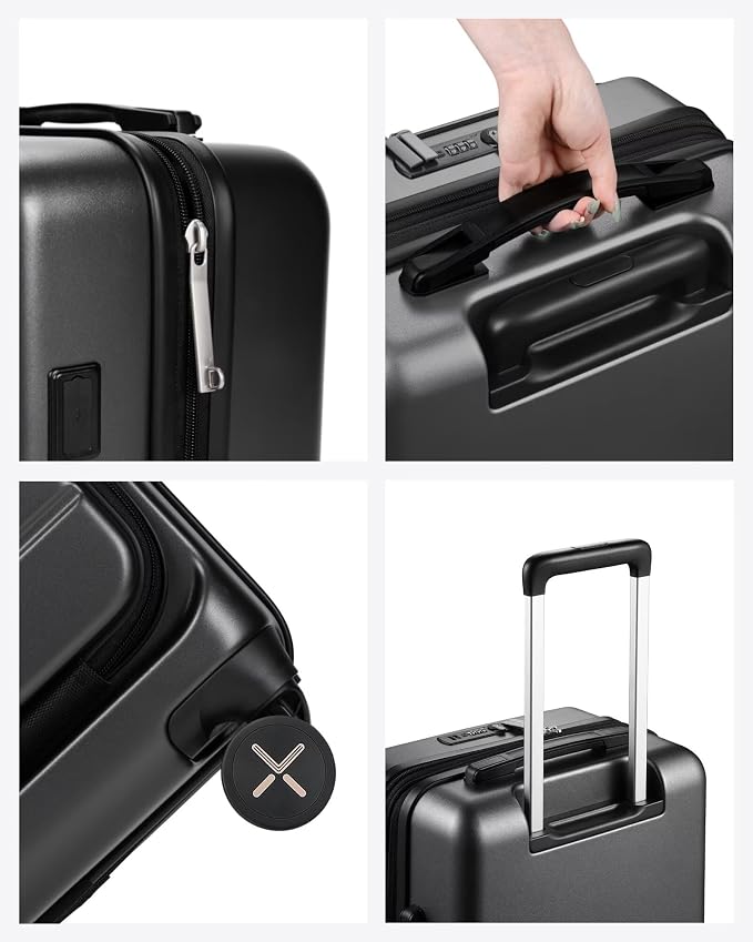 LUGGEX Carry On Luggage 22x14x9 Airline Approved, Polycarbonate Hard Suitcase - Image 9
