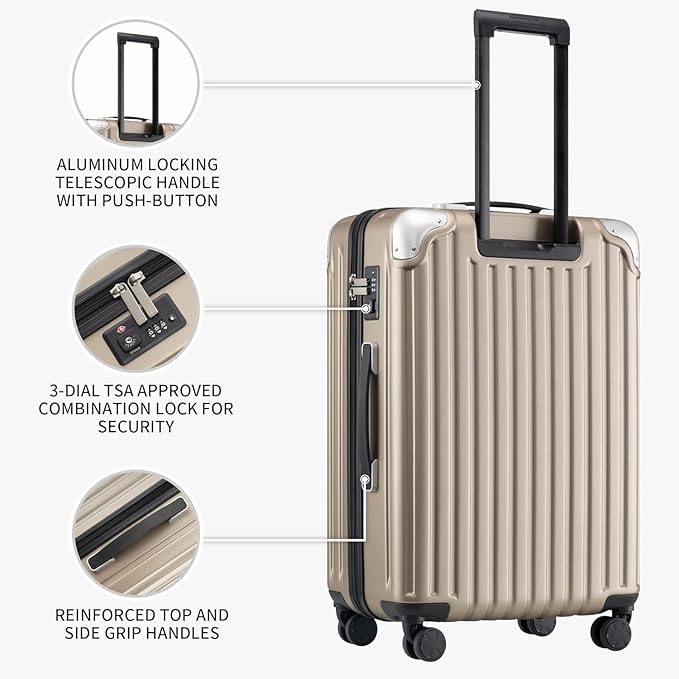 LEVEL8 Grace Luggage Sets Hardshell Suitcase - Image 3