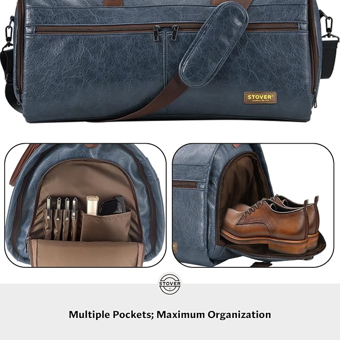 STOVER Garment Travel Duffle Bag, Large 2-in-1 Convertible Carry-on Luggage - Image 5