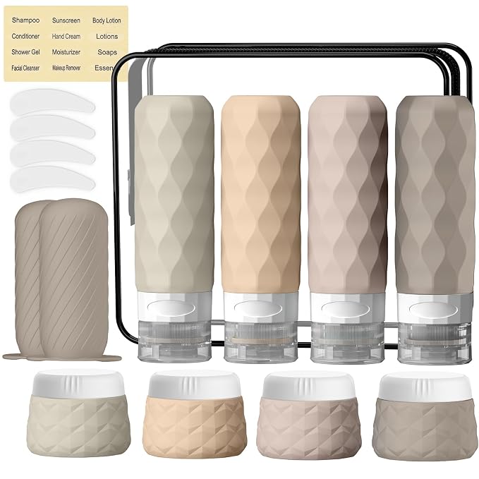 16Pack Travel Bottles for Toiletries, TSA Approved Travel Size Toiletries by Silevoler