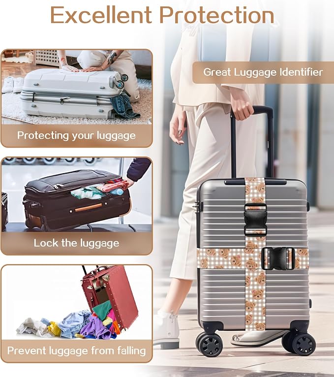 Luggage Straps for Suitcases Travel Belt Luggage Band Heavy Duty Traveling - Image 4